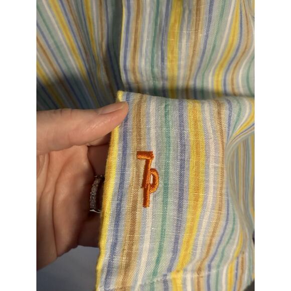 Sette Ponti 100% Linen XL‎ Men’s Shirt Sleeve Shirt FREE SHIPPING - Picture 3 of 8